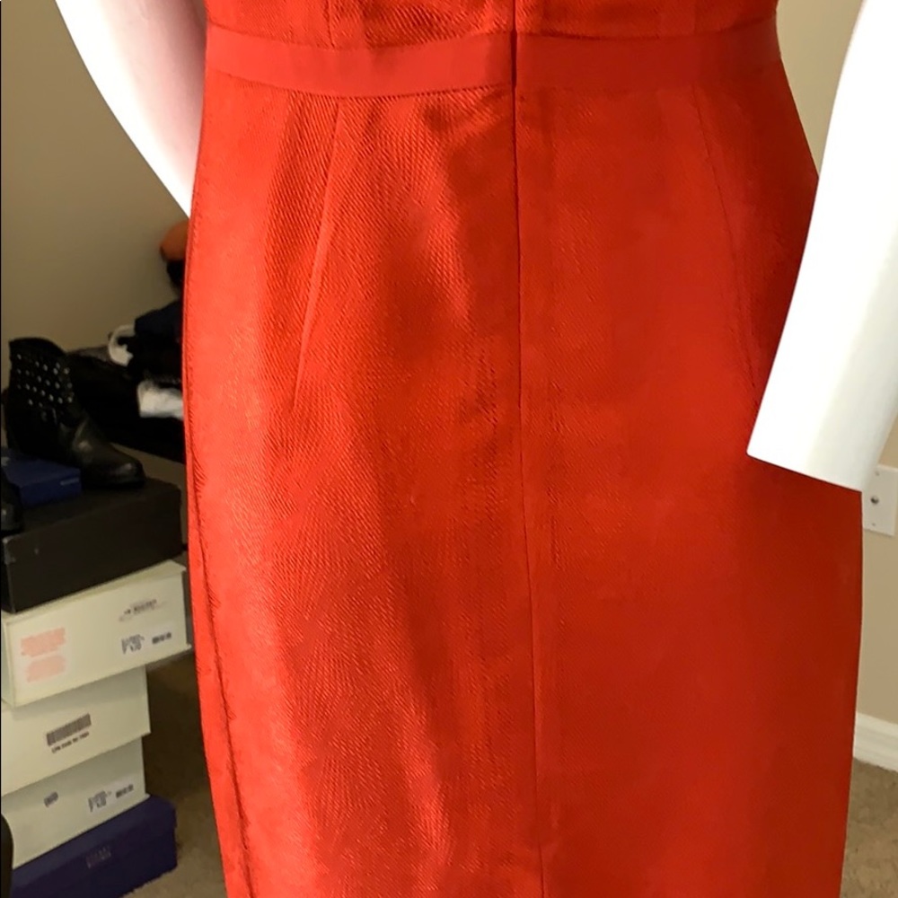HUGO Hugo BOSS Textured Fabric Round Neck Cinched Waist Pencil Dress NWOT 6 - Picture 9 of 15